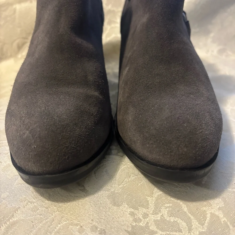 Sonoma Goods for Life Sonya Gray Suede Ankle Boots, Size 9 Wide